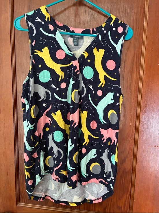 Modcloth Tops - ModCloth Cosmic Cat Knit Sleeveless Top 💜💕🐈‍⬛